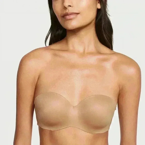 BODY BY VICTORIA Lightly Lined Smooth Strapless / strap Bra 36DD - Picture 12 of 13